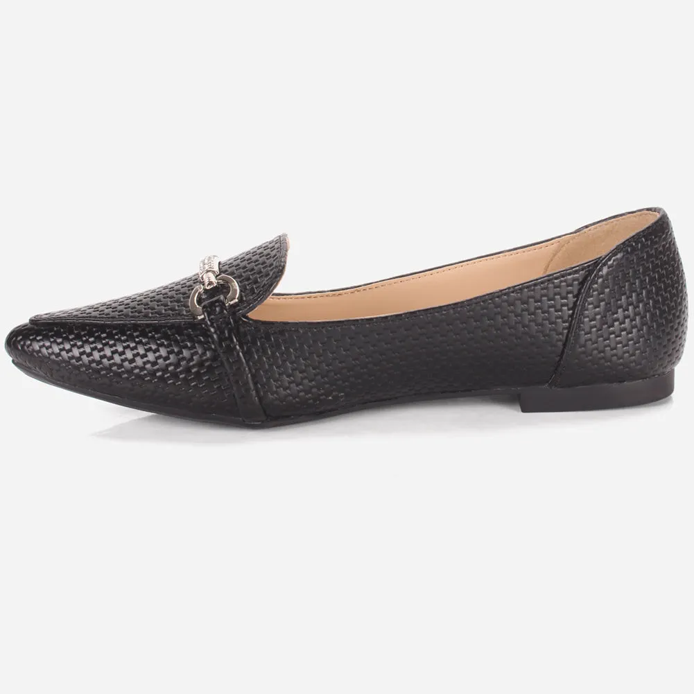 Women's "IRA" Pointed Toe Slip On Flat Pumps