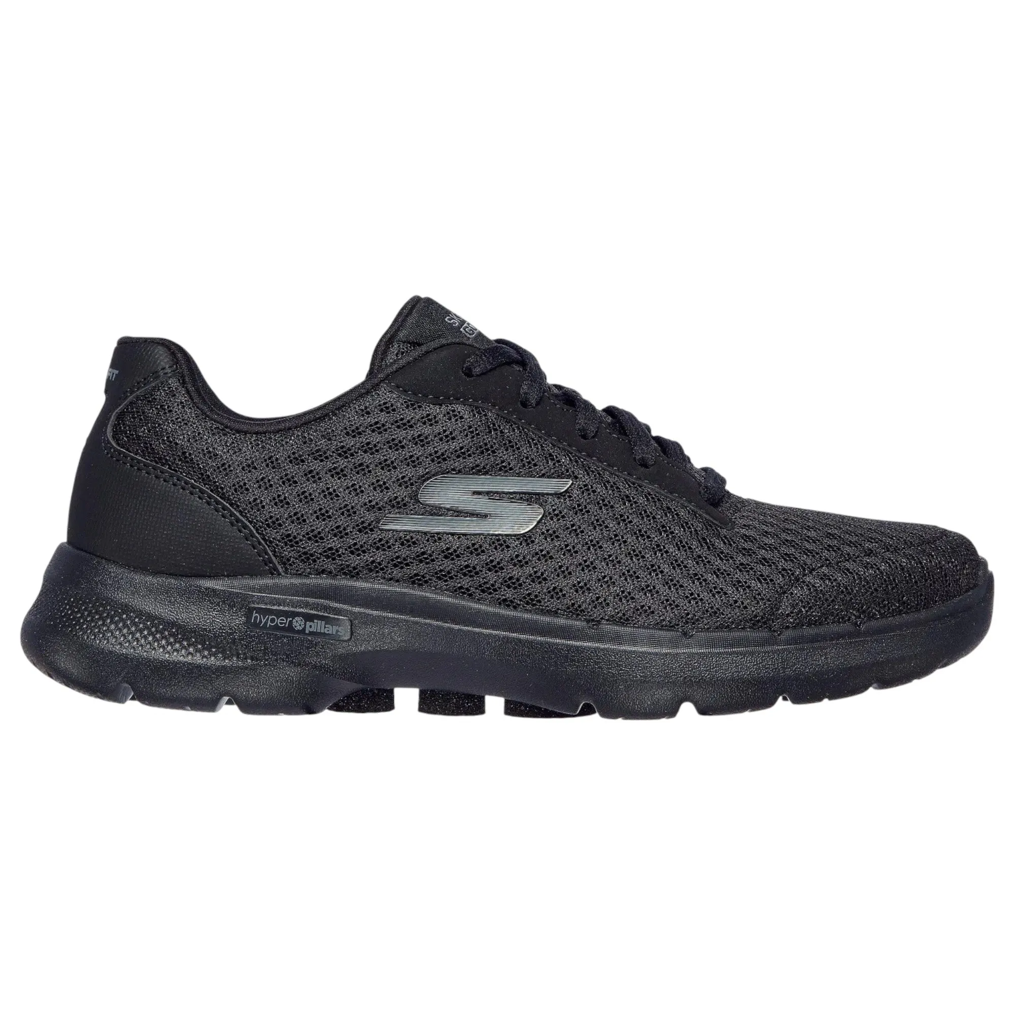 Womens Skechers Go Walk 6 - Iconic Vision Black/Black Walking Shoes