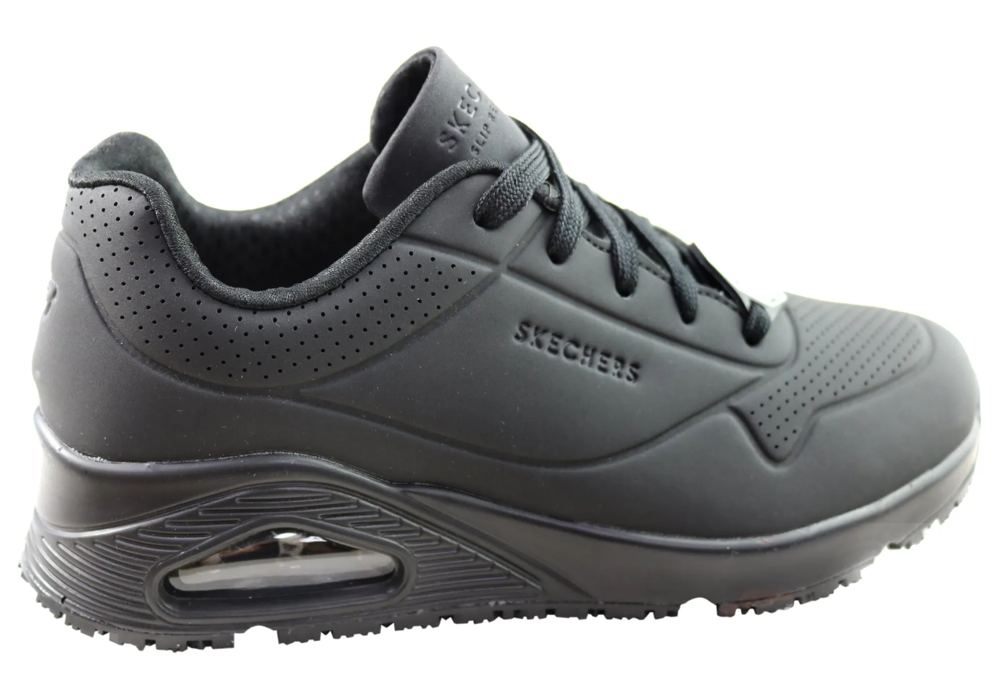 Womens Skechers Relaxed Fit Uno Slip Resistant Comfortable Work Shoes