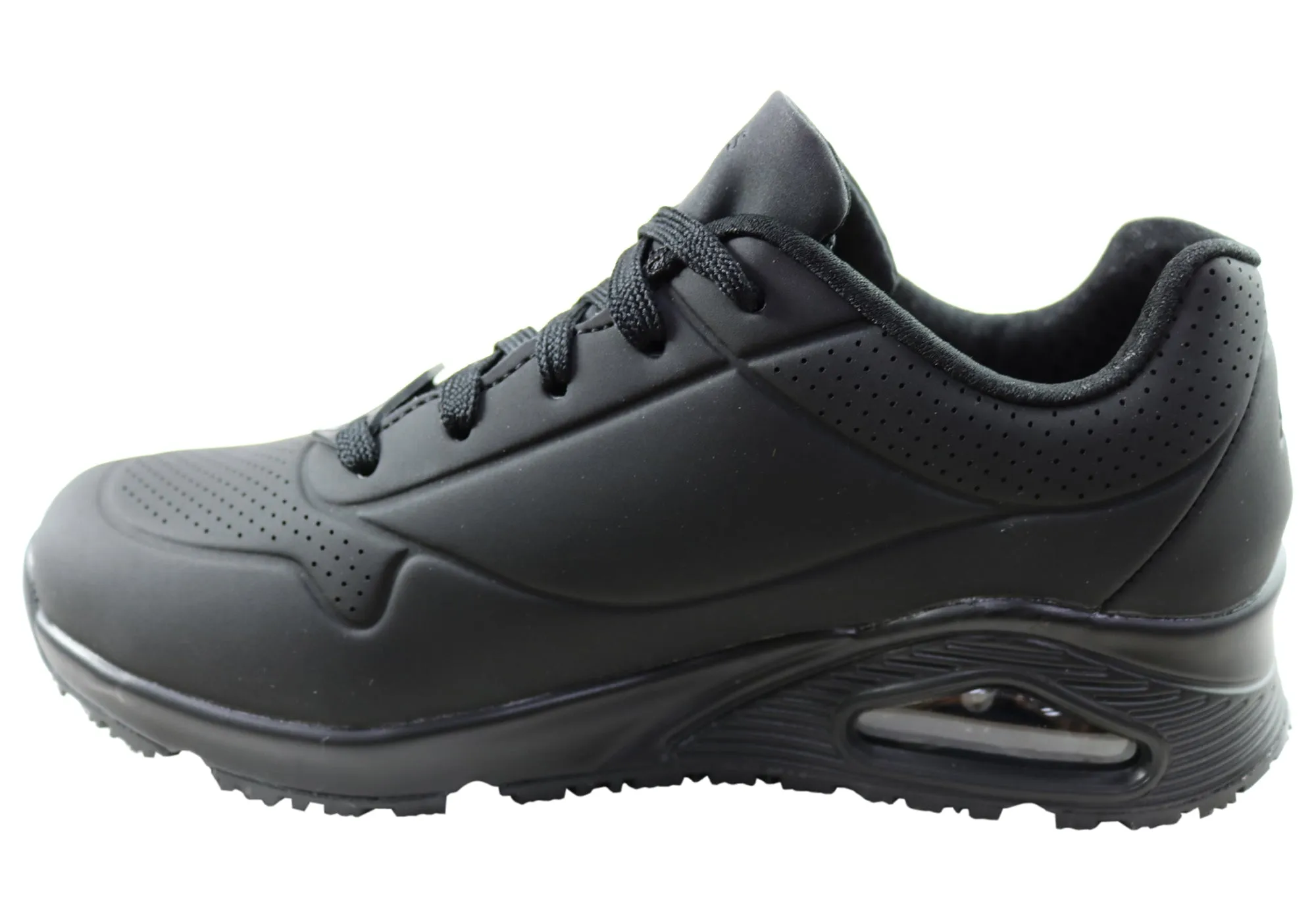 Womens Skechers Relaxed Fit Uno Slip Resistant Comfortable Work Shoes