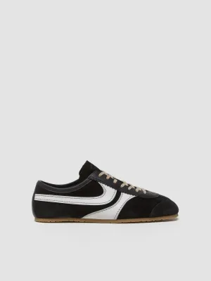 Women's Suede Sneaker in Black