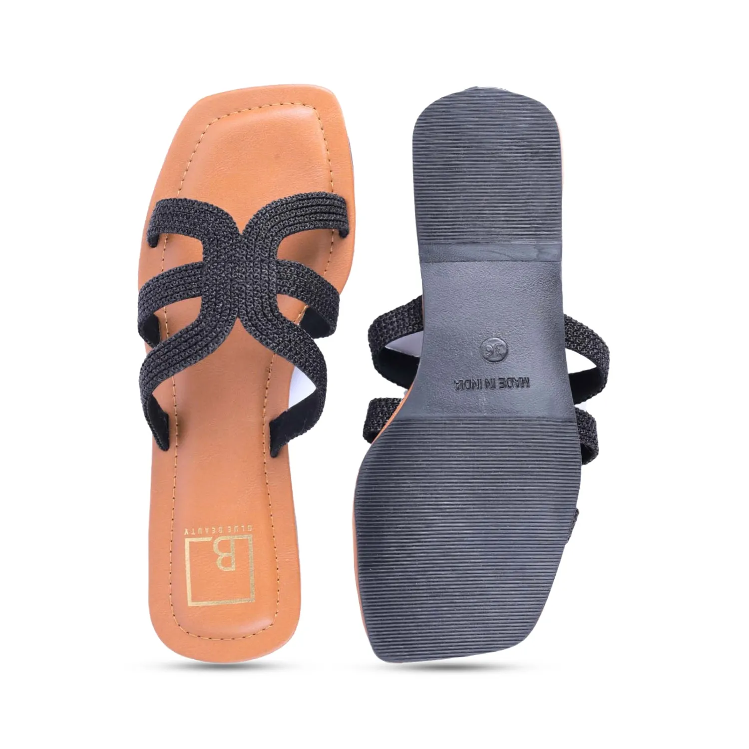 Woven Strap Slip-On Flat