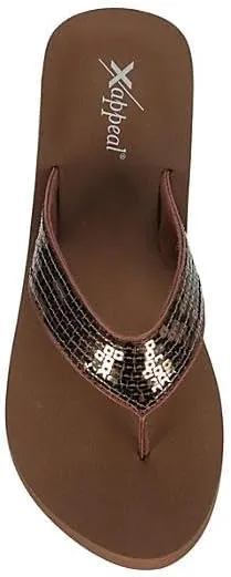 XAPPEAL Samantha - Women's Slip-On Sequins Thong Summer Flip Flop Sandals